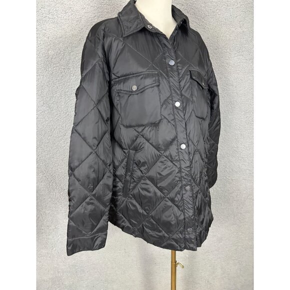 32 Degrees Heat Recycled Poly Cloudfill Packable Shirt Jacket Size XL Black NWTs - Picture 3 of 8